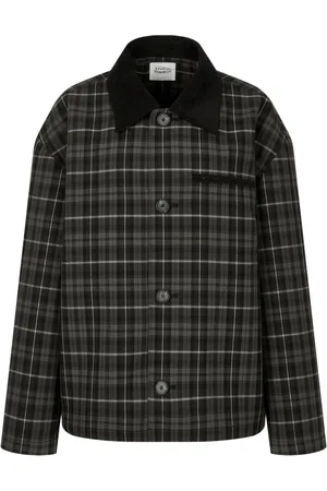 Studio Tomboy Giacca a quadri con colletto in corduroy