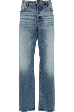 Armani Exchange Jeans dritti con ricamo