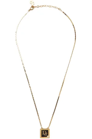 Dior Collana con logo e strass anni 2000
