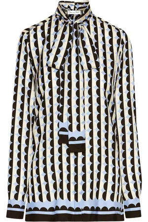 Oscar de la Renta Blusa in seta Geometric Circle