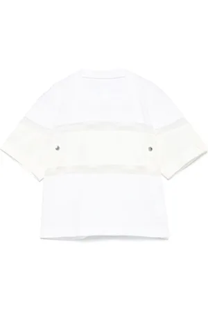 SACAI T-shirt con inserti a contrasto