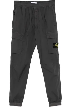 Stone Island Pantaloni sportivi con applicazione Compass