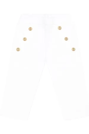 Balmain Pantaloni con bottoni incisi