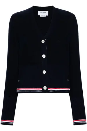 Thom Browne Cardigan con banda RWB