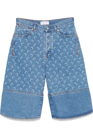 Marine Serre Shorts con motivo monogramma