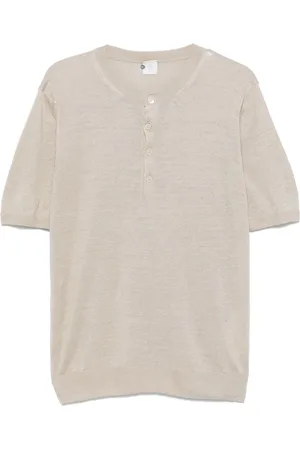 ELEVENTY Top Henley in lino