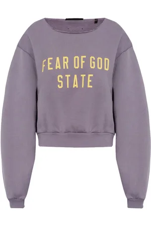 FEAR OF GOD Felpa in pile di cotone con stampa