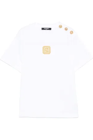 Balmain T-shirt con logo ricamato