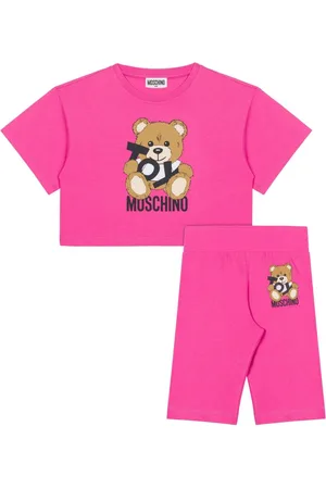 Moschino Set T-shirt e leggings con stampa Teddy Bear
