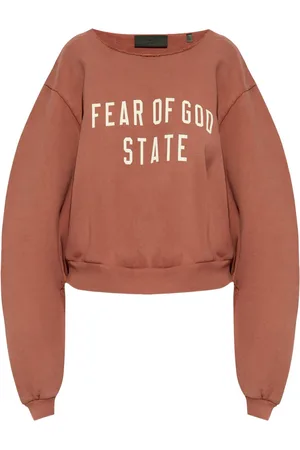 FEAR OF GOD Felpa in pile di cotone con stampa