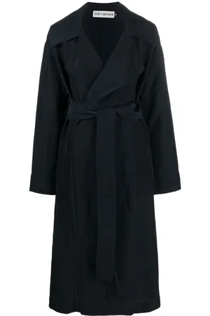 Issey Miyake Cappotto monopetto con cintura