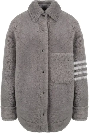 Thom Browne Giacca-camicia oversize con dettaglio a 4 righe