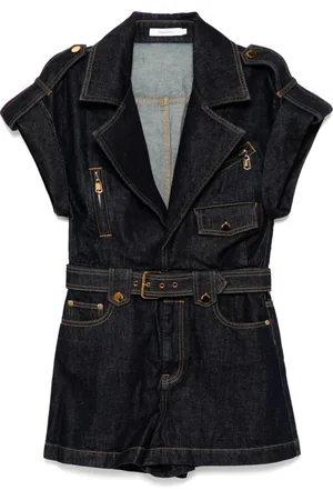 ZIMMERMANN Tuta corta Crush denim
