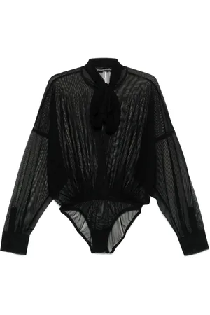 Norma Kamali Body stile camicia con fiocco