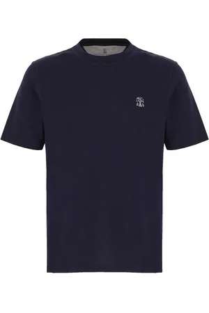 Brunello Cucinelli T-shirt con logo ricamato