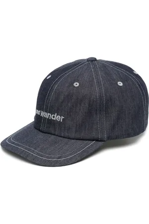 and wander Cappello da baseball denim con logo