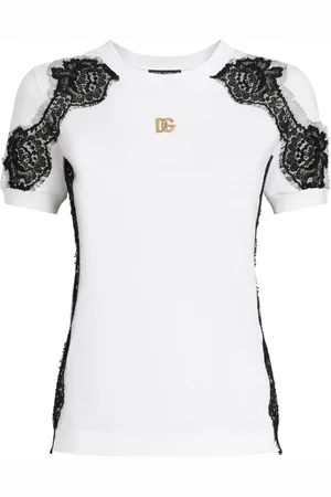 Dolce & Gabbana T-shirt con dettagli in pizzo
