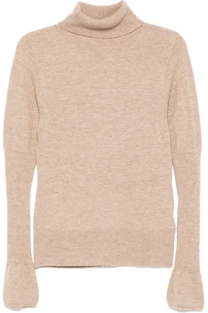 Low Classic Top in cashmere con maniche a palloncino