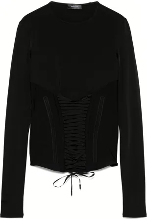MUGLER Top con lacci