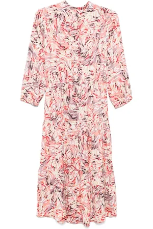 HUGO BOSS Abito midi con stampa astratta