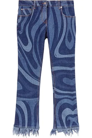 Puccini Jeans con stampa Marmo