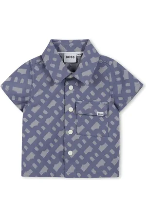HUGO BOSS Set camicia e shorts con monogramma