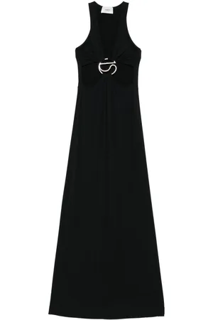 COPERNI Abito lungo con dettaglio cut-out e logo C