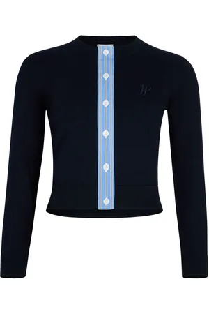 Patou Cardigan in cotone con monogramma JP
