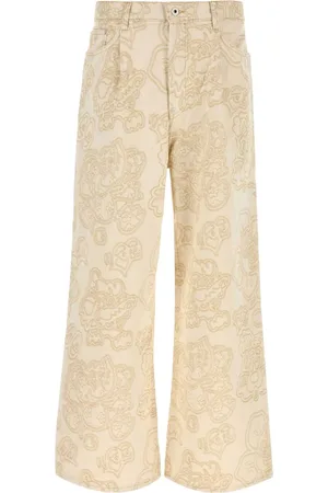 Kenzo Jeans a gamba ampia con ricamo