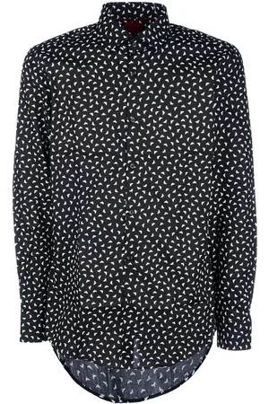 HUGO BOSS Camicia in cotone con stampa
