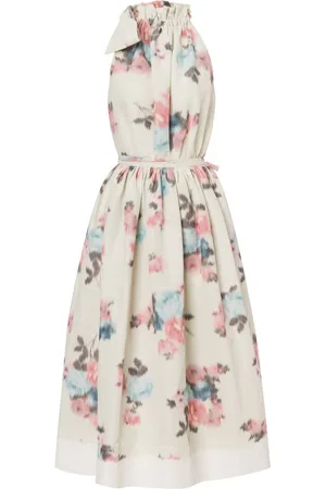 Serafini Abito a fiori con scollo all