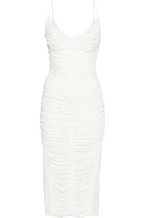 MUGLER Abito midi con ruches