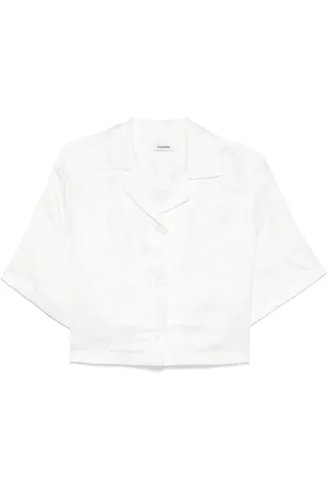 Sandro Camicia crop con effetto jacquard