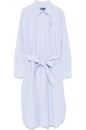 Ralph Lauren Abito midi in cotone a righe