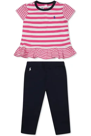 Ralph Lauren Set top e pantaloni a righe