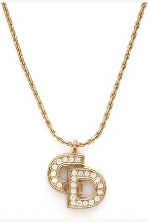 Dior Collana CD con strass 1990-2000