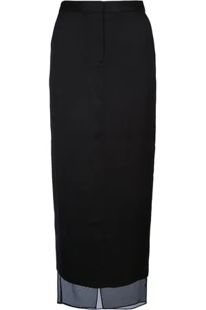 Calvin Klein Gonna lunga con inserti semi trasparenti