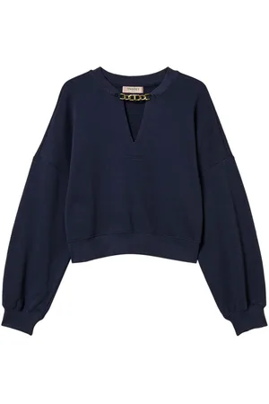 Twin-Set Felpa con catena logo Oval T