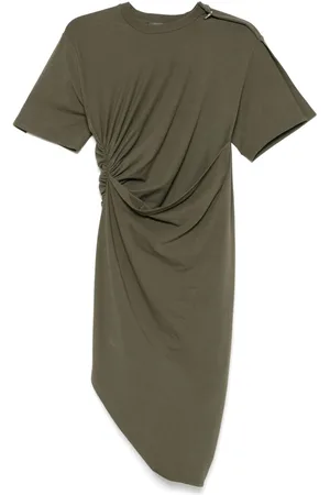 MUGLER Abito midi con dettaglio piercing
