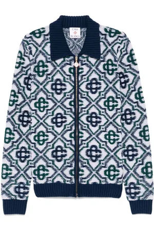 Casablanca Cardigan con monogramma jacquard