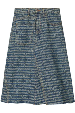 Tory Burch Gonna denim Deconstructed