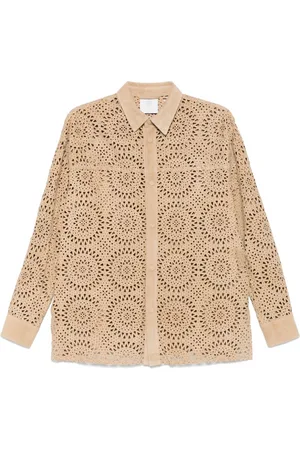 ELEVENTY Camicia con motivo traforato