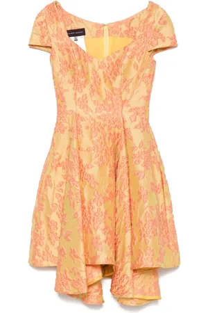TALBOT RUNHOF Abito asimmetrico a fiori jacquard