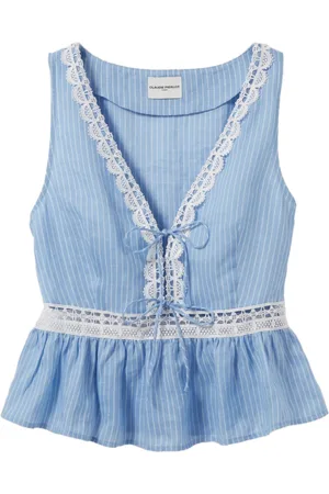 Claudie Pierlot Top con rifinitura in pizzo