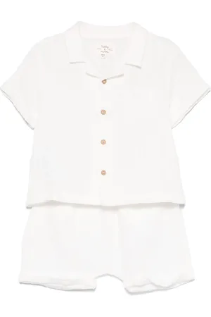 TEDDY & MINOU Set camicia e shorts con trama in rilievo