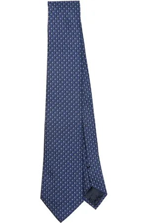 Emporio Armani Cravatta in seta con effetto jacquard
