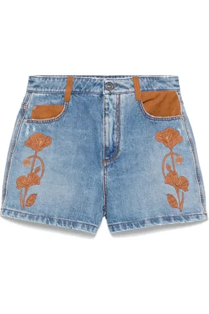 ERMANNO SCERVINO Shorts denim con dettaglio a fiori
