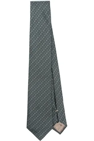 Emporio Armani Cravatta in seta con effetto jacquard