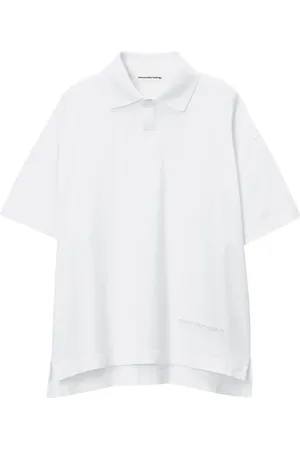 Alexander Wang Polo in cotone con ricamo logo