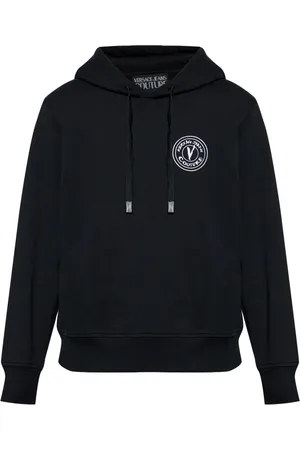 VERSACE Felpa V-Emblem con cappuccio